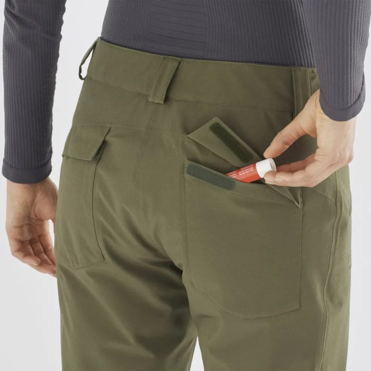 Pantalones De Esquí Salomon Edge Mujer Verde Oliva | MX XJNM423